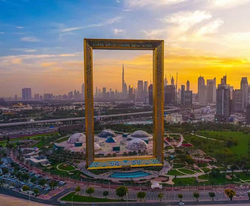 Billet Depuis Abu Dhabi : Tour en ville de Dubaï avec Frame et tour en bateau Abra