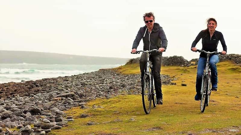 Billet Vélo sur l'île d'Inishmore. Îles Aran. Auto-guidée