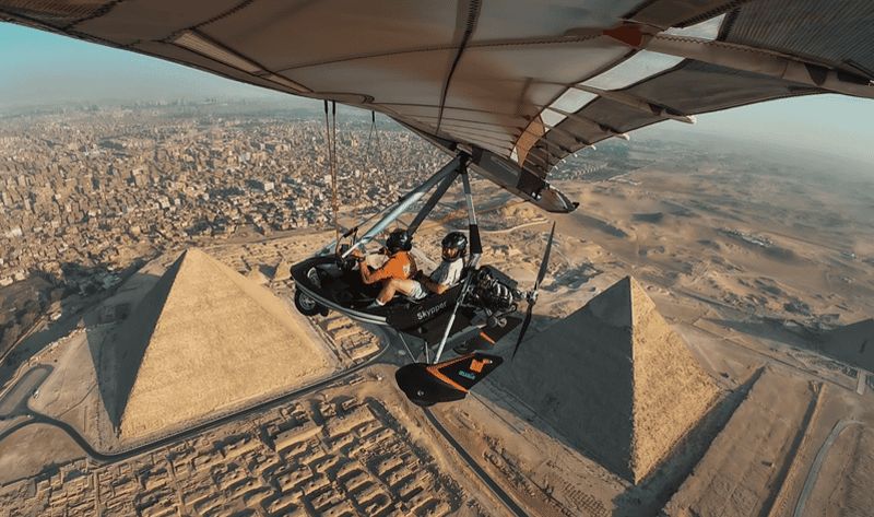 Billet Expérience de vol en ULM au-dessus des pyramides de Gizeh en Égypte