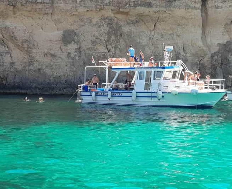 Billet Comino : excursions en bateau privé, arrêts baignade et visites des grottes