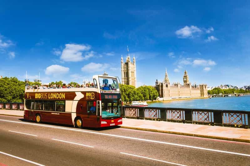 Billet Londres : visite en bus à arrêts multiples avec croisière fluviale en option
