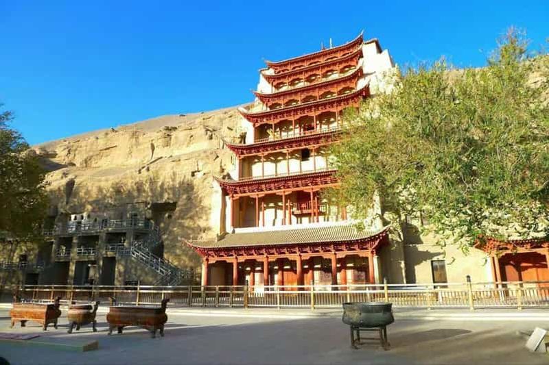 Billet Dunhuang : grottes de Mogao, oasis et temple de Leiyin