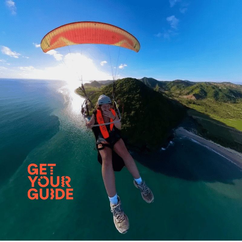 Billet Lombok : parapente en tandem avec pilote, grotte et village
