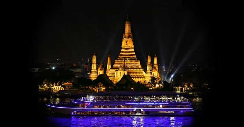 Billet Bangkok : Dîner-croisière White Orchid Chao Phraya