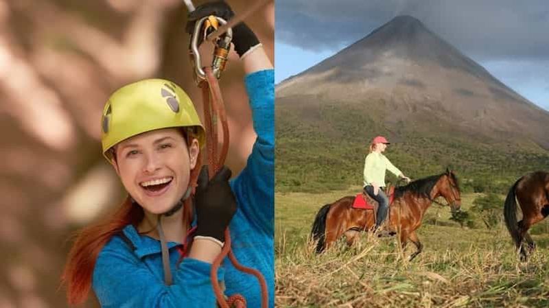 Billet Aventure dans la canopée d'Arenal et équitation