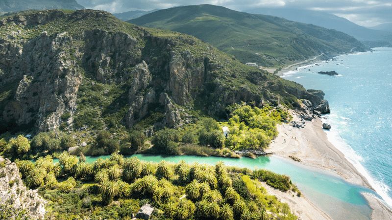 Billet Réthymnon : palmiers de Preveli, plage de Damnioni et Plakia, et canyon