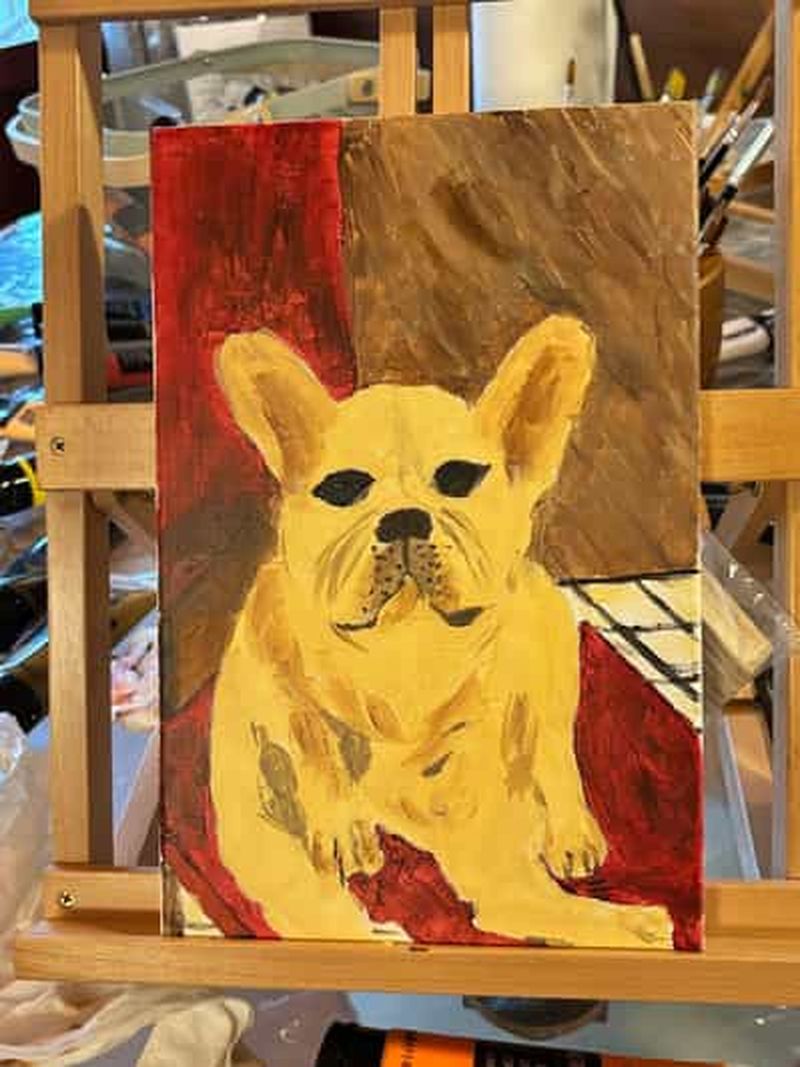 Billet Peccioli : expérience de peinture avec vin et collation