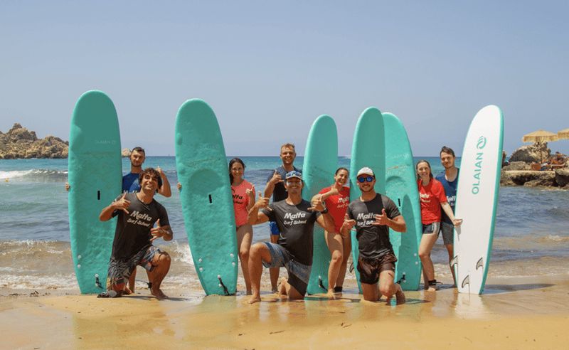 Billet Malta Surf School, Cours de surf pour débutants