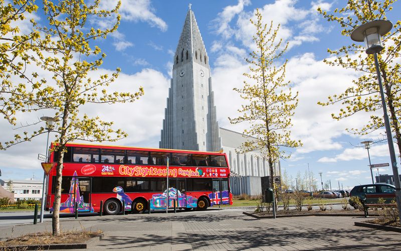 Billet City Sightseeing : Reykjavik Tour en bus Hop-On Hop-Off