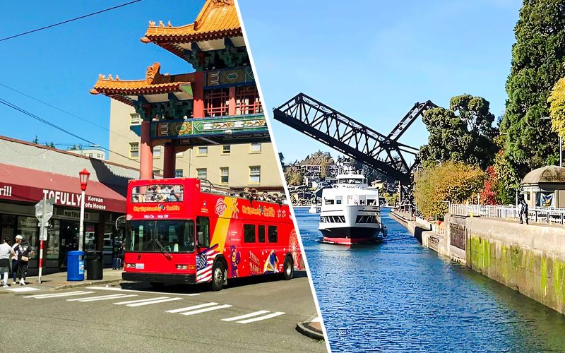Billet Combo : Tour en bus Hop-On Hop-Off Hop-Off de Seattle + Croisière dans le port