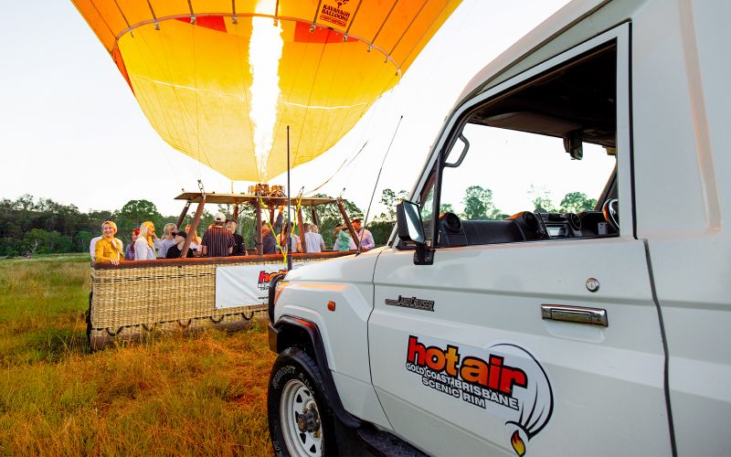 Billet Gold Coast : attractions en montgolfière avec vin mousseux et navettes hôtel