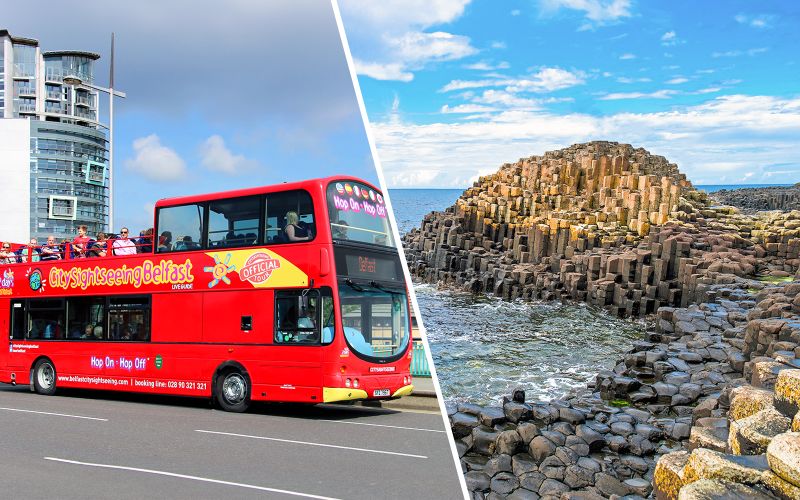 Billet City Sightseeing  Belfast : Tour en bus Hop-On Hop-Off  de 1 jour avec excursion sur le thème de Game of Thrones et la Chaussée des Géants