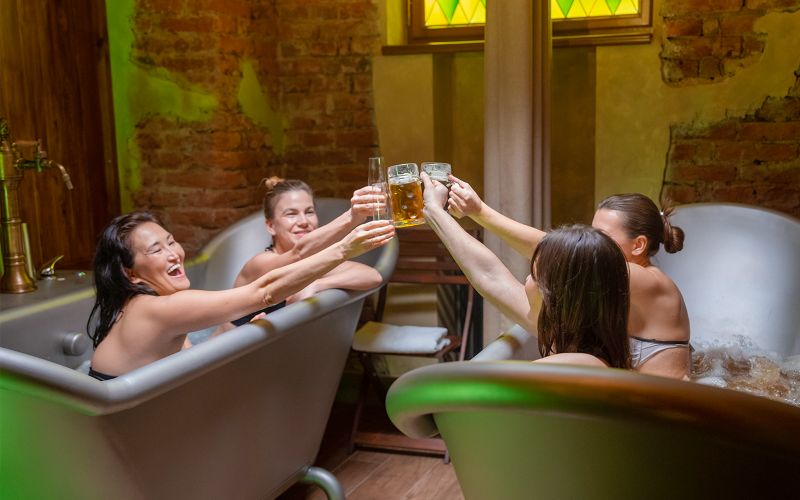 Billet Letna Beer and Wine Spa avec accès à la grotte de sel et boissons illimitées