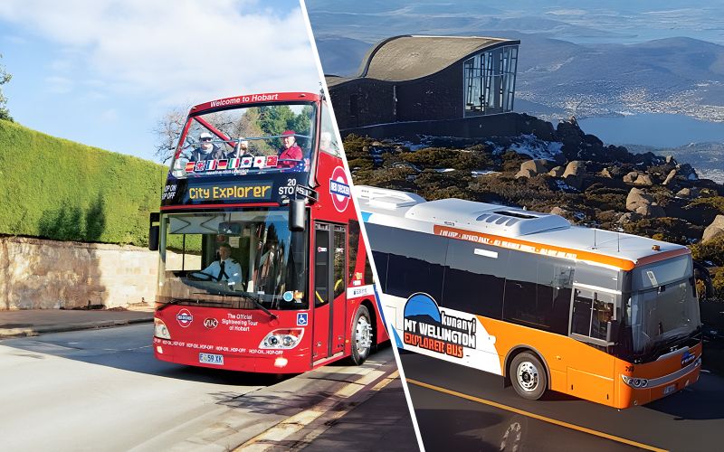 Billet Combo (Economisez 6%) : Tour en bus Hop-On Hop-Off à Hobart + Passeport d'exploration kunanyi/Mt Wellington.
