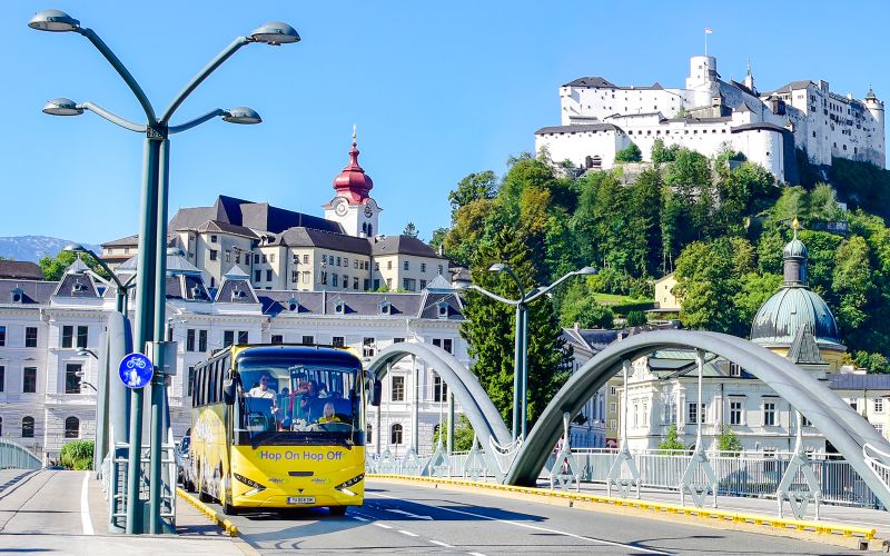 Billet Salzburg Sightseeing : Visite guidée en bus Hop-on Hop-off