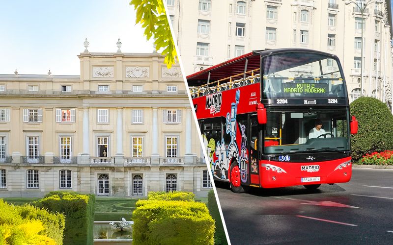 Billet Combo : Billets pour le palais de Liria + Tour en bus Hop-On Hop-Off Madrid