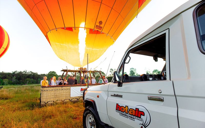 Billet Billets pour le vol en montgolfière Classique de Brisbane et le petit-déjeuner au champagne dans un vignoble
