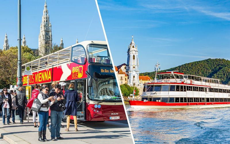 Billet Combo Vienne (Économisez 20 %) : Tour en bus Hop-On Hop-Off + croisière sur le Danube + Billets pour les principales attractions