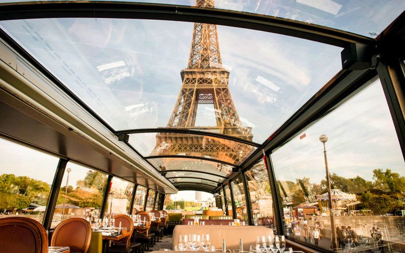 Billet La Marina de Paris : Déjeuner-croisière sur la Seine avec menu brasserie