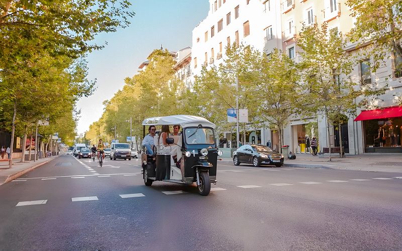 Billet Visite guidée de 4 heures de Madrid en tuk-tuk