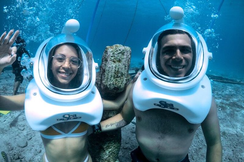 Billet Expérience de plongée avec casque sous-marin Sea Trek à Cozumel