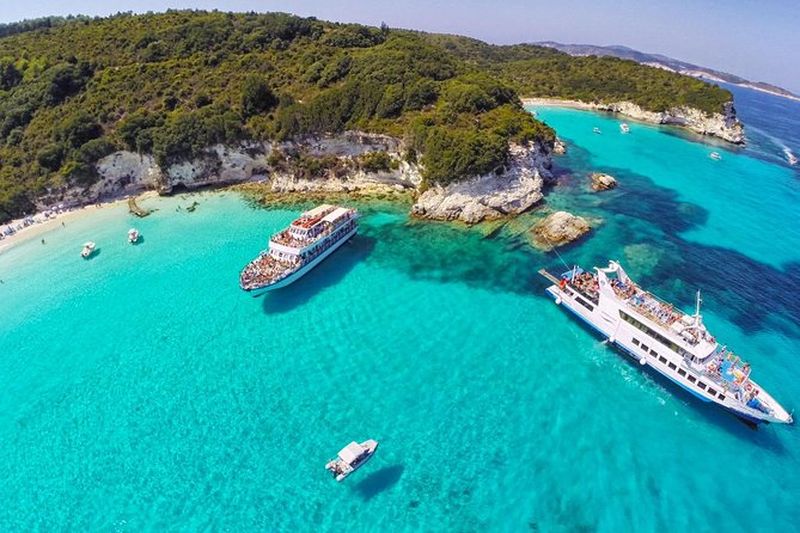 Billet Excursion à Paxos, aux Grottes Bleues et à Lakka en bateau depuis Corfou