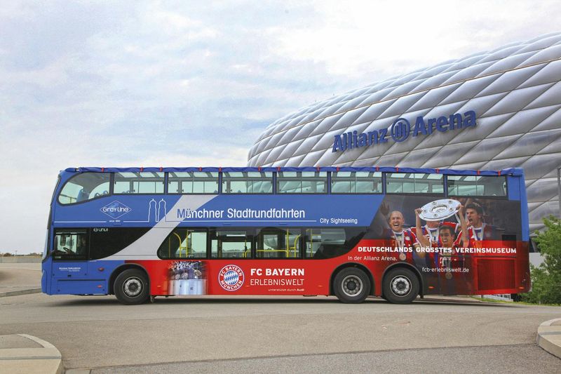 Billet Visite guidée du stade du FC Bayern Munich avec tour en bus de la ville