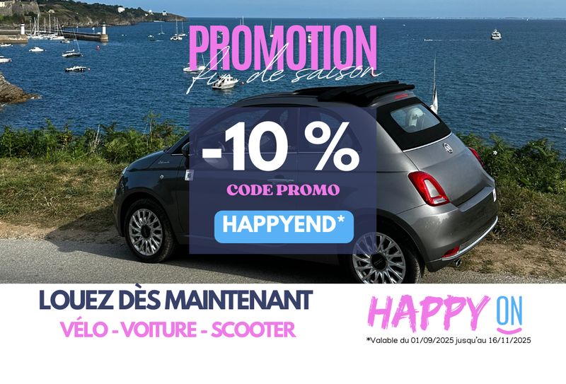 Billet Location de vélos chez HAPPY ON Belle-Île-en-Mer