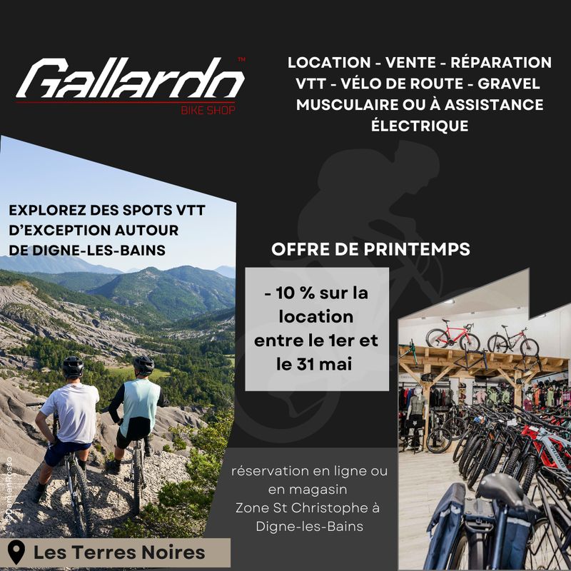 Billet Location de vélos chez Gallardo Bike Shop