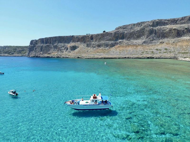 Billet Croisière en bateau avec baignade et plongée avec tuba dans la région de Lindos