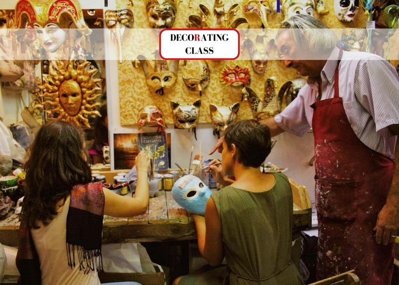 Billet Atelier de fabrication de masques du Carnaval de Venise dans le quartier de Saint-Marc