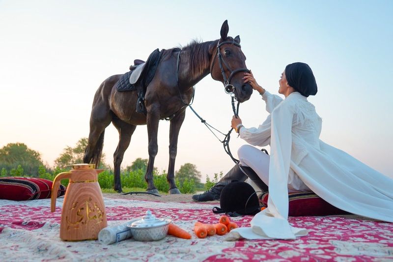 Billet Randonnée à cheval arabe avec barbecue dans un village bédouin
