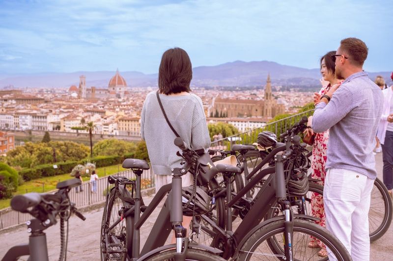 Billet Visite en vélo électrique de Florence et de la Piazzale Michelangelo avec dégustation surprise