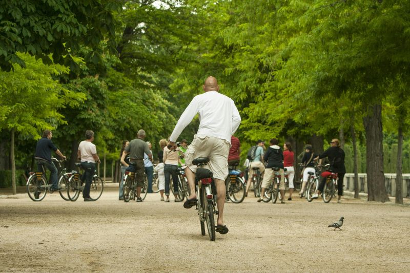 Billet Visite à vélo et chasse au trésor au parc du Retiro à Madrid