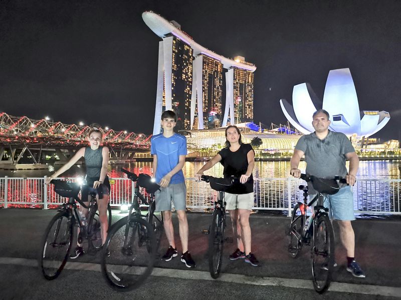 Billet Marina Bay : excursion à vélo de nuit