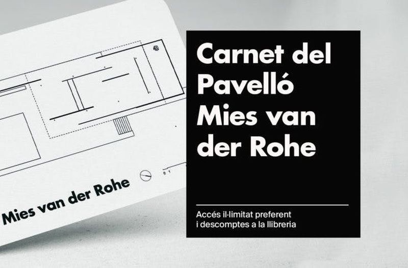 Billet Carte du pavillon Mies van der Rohe