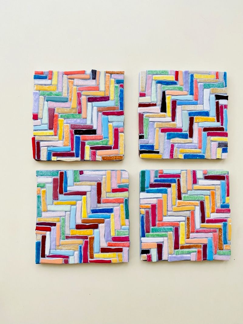 Billet Atelier - Réalisez vos quatre dessous de verre en mosaïque