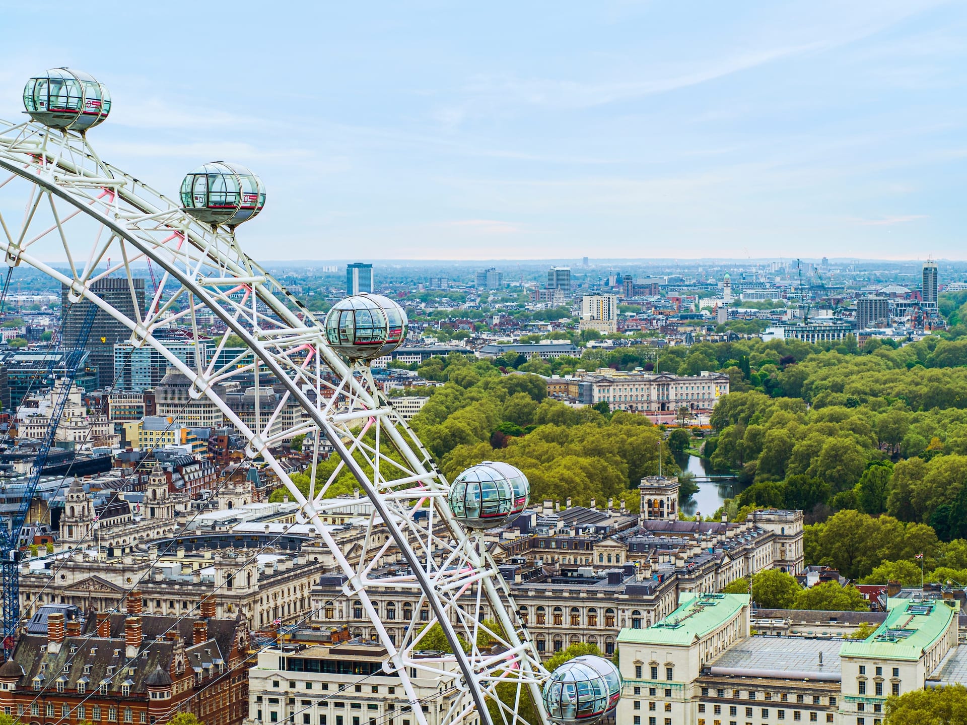 Vue aérienne du London Eye