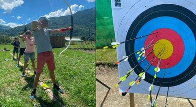 Séance de tir à l'arc à Saint-Lary