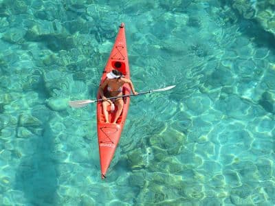 Billet Location de kayak de mer depuis la plage de Perivolos à Santorin
