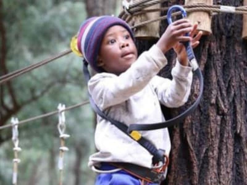 Randonnée dans l'accrobranche à Hillcrest près de Durban, Kwazulu-Natal
