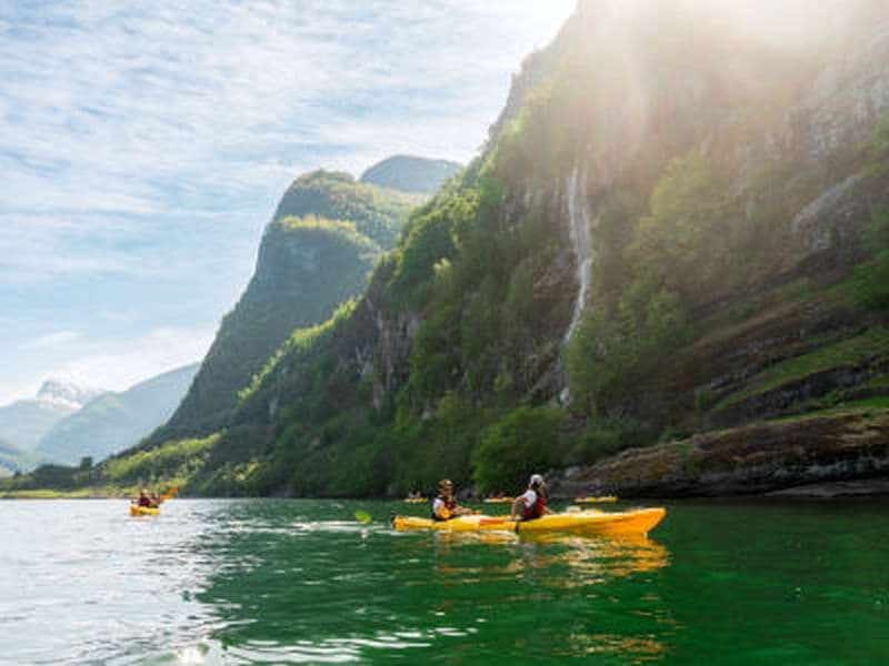 Excursion guidée en kayak à Flåm