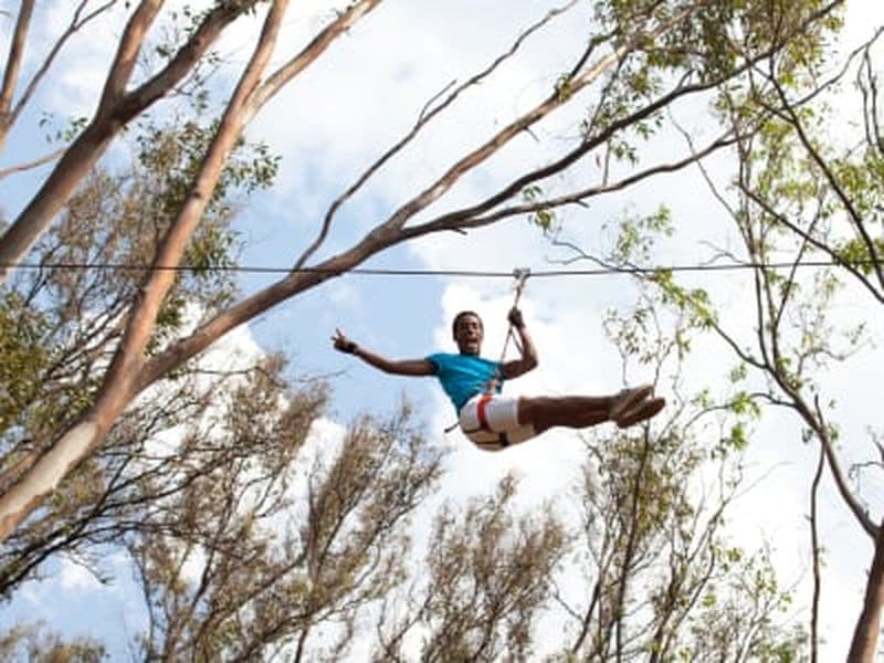 Accrobranche sur la Route des jardins près de George, dans le parc national de Wilderness