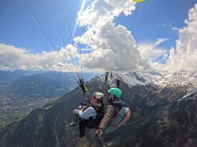 Vol en parapente tandem au-dessus de Merano, Alpes du Tyrol du Sud