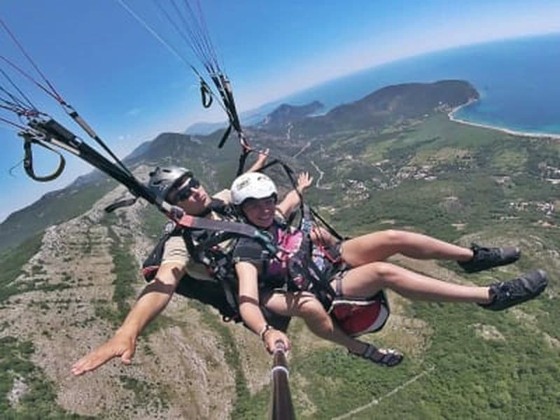 Vol en parapente en tandem à Petrovac près de Budva