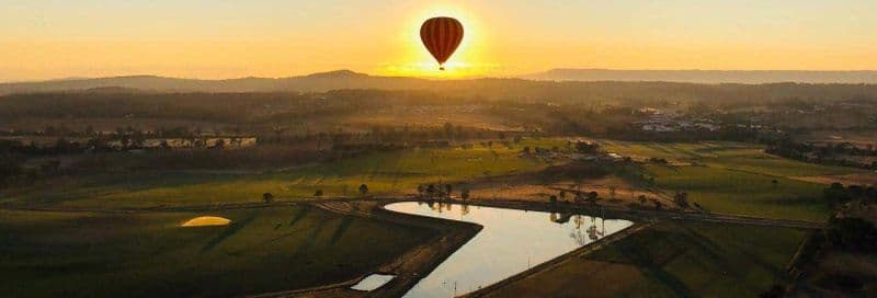 Balade en montgolfière à Brisbane au lever du soleil