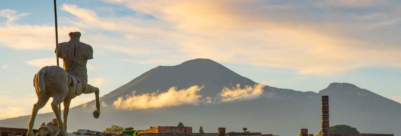 Vol privé en hélicoptère au-dessus de Pompéi et du Vésuve