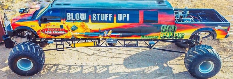 Pilotage d'un monster truck dans le désert de Las Vegas