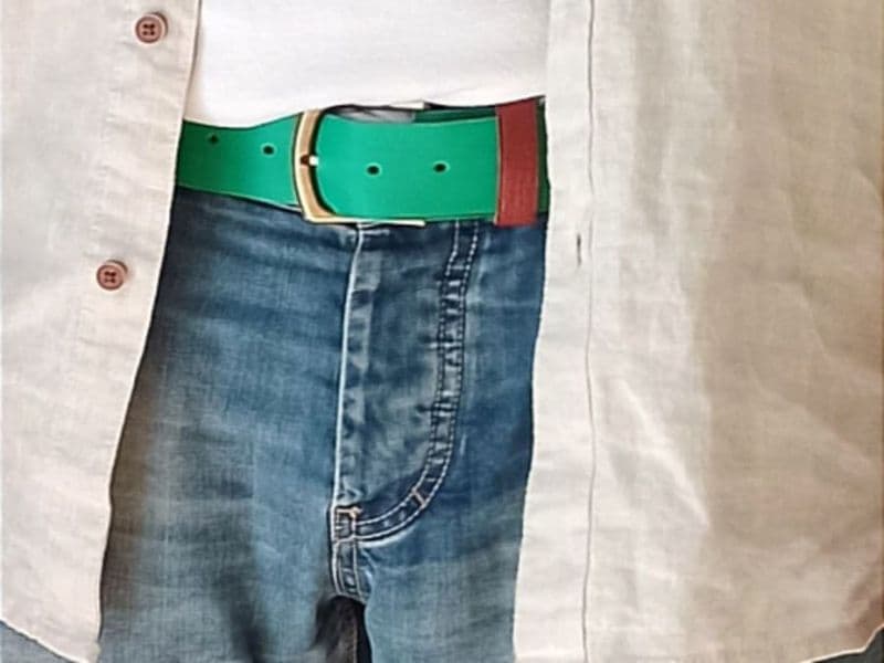 Atelier maroquinerie ceinture reversible en cuir Marseille 1er