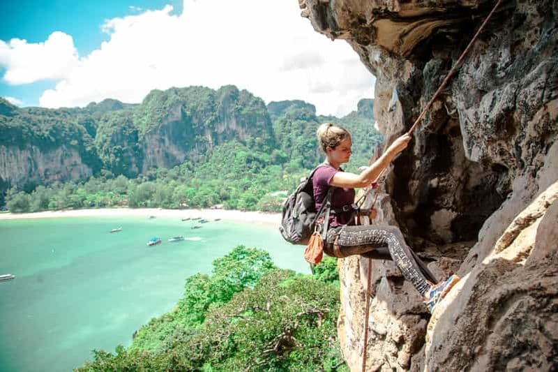 Krabi : Escalade sur la plage de Railay